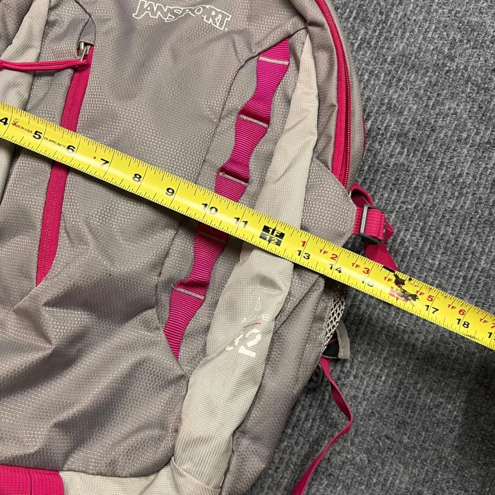 JanSport Agave 32L Backpack Grey Pink Hiking School Daypack T14F laptop bag